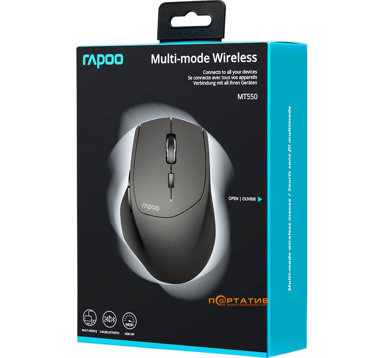 Rapoo MT550 Wireless/Bluetooth Black