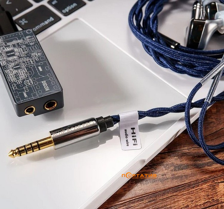Кабель для навушників Roseselsa Blue Rose Pro Cable (0.78 2 pin 4.4mm)