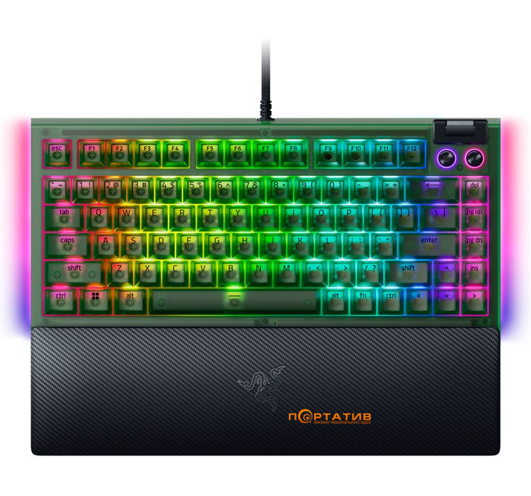 Ігрова клавіатура Razer BlackWidow V4 75% Phantom Green (RZ03-05003300-R3M1)