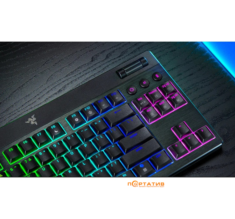 Игровая клавиатура Razer BlackWidow V4 Low-Profile, TKL, Green Switch (RZ03-05450500-R3M1)