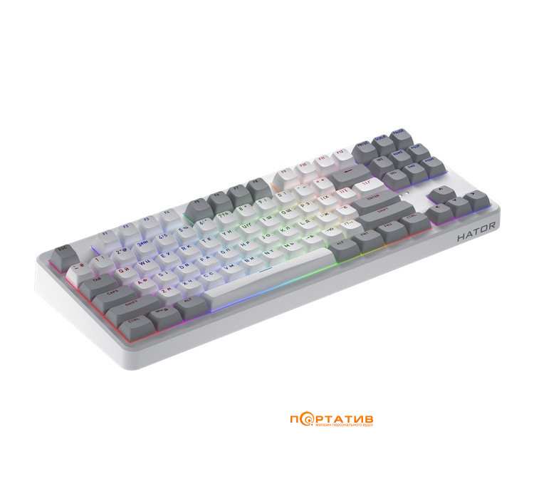 Игровая клавиатура HATOR Rockfall 3 Mecha TKL Wireless Orange, White (HTK851UA)