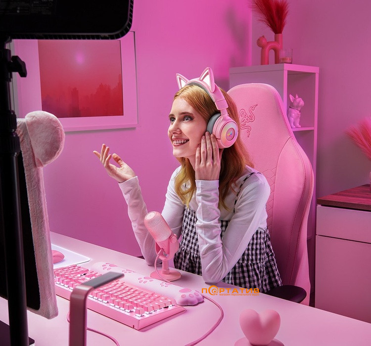 Ігрова гарнітура Razer Kraken Kitty V3 PRO Quartz (RZ04-05170200-R3M1)
