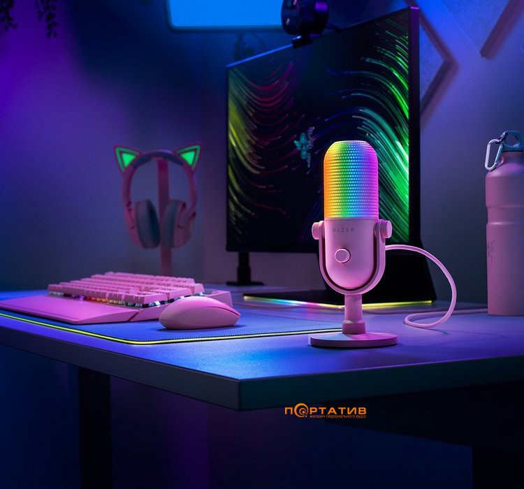 Микрофон Razer Seiren V3 Chroma Quartz (RZ19-05060300-R3M1)