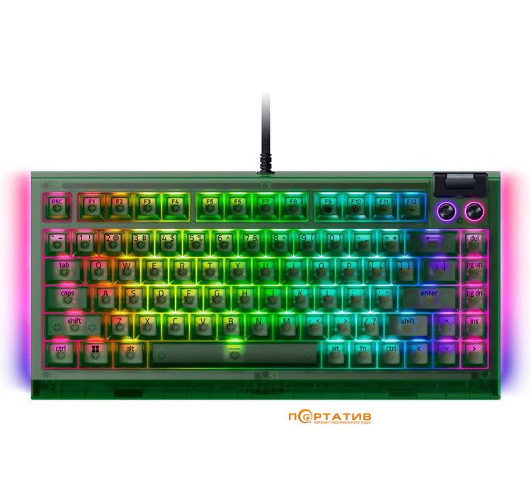 Ігрова клавіатура Razer BlackWidow V4 75% Phantom Green (RZ03-05003300-R3M1)
