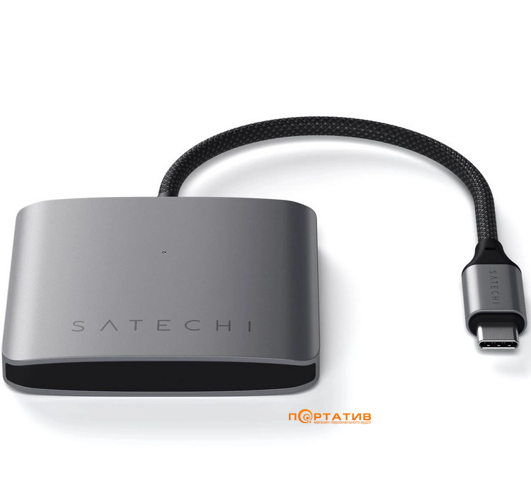 Хаб Satechi 4-Port USB-C with PD Space Grey (ST-H4CPDM)