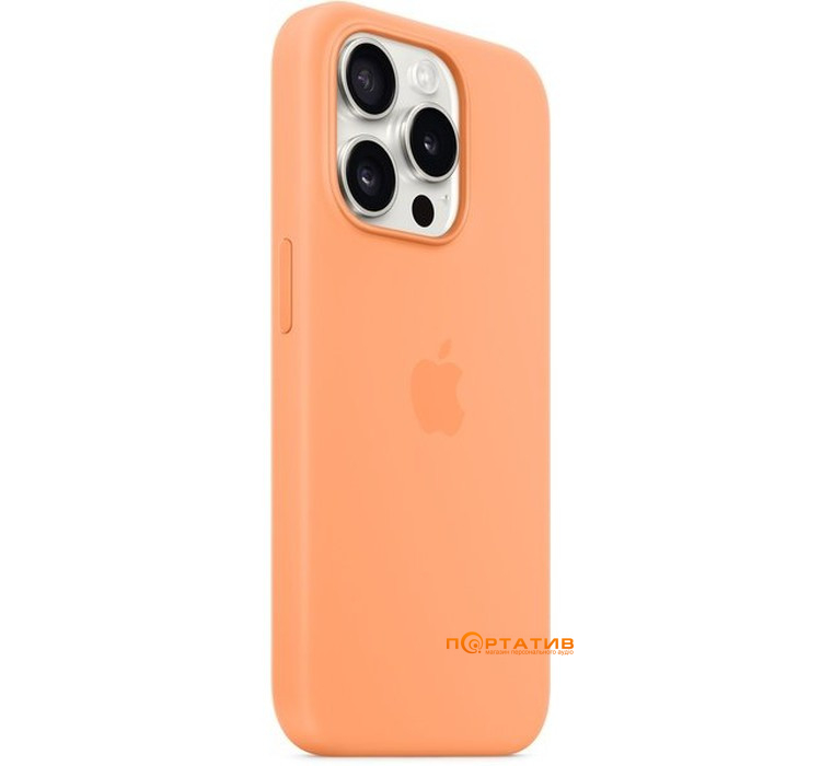 Чохол SoftCase iPhone 15 Pro Silicone Case with MagSafe and Animation Orange Sorbet