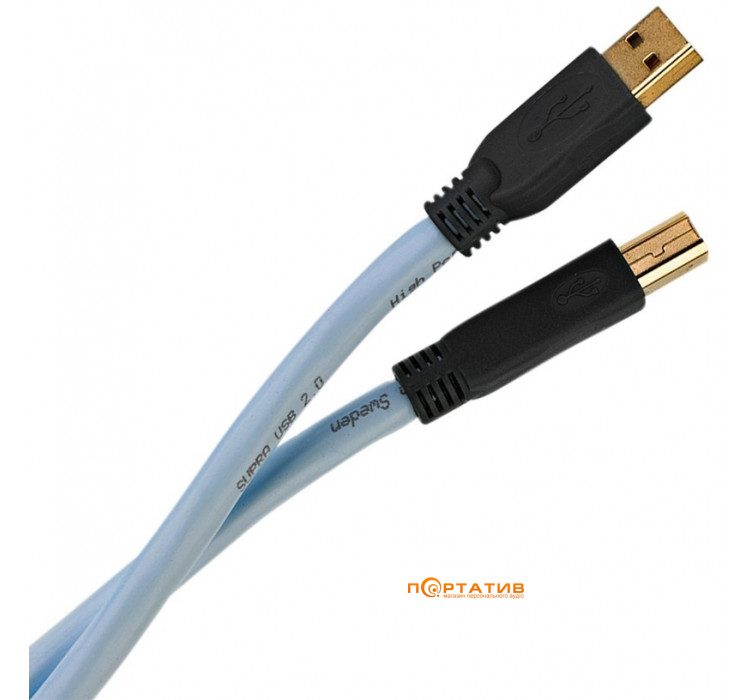 Supra USB2.0 A-B Blue 2m