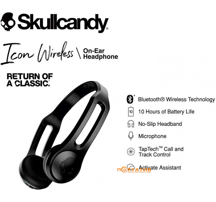Skullcandy Icon Wireless Black (S5IBW-L003)