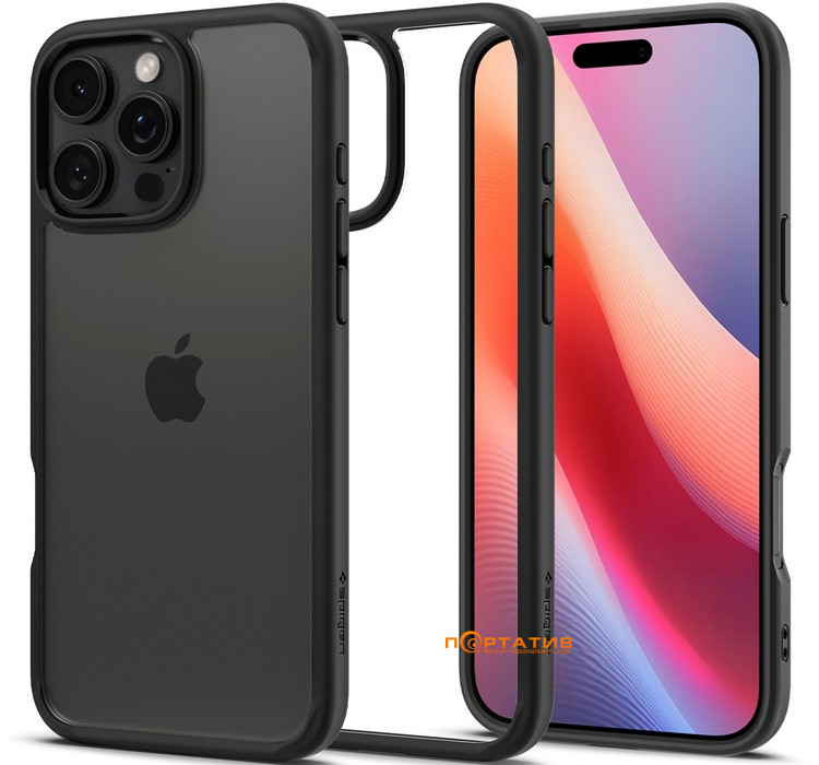 Чохол Spigen для Apple iPhone 16 Pro, Ultra Hybrid, Matte Black (ACS08125)