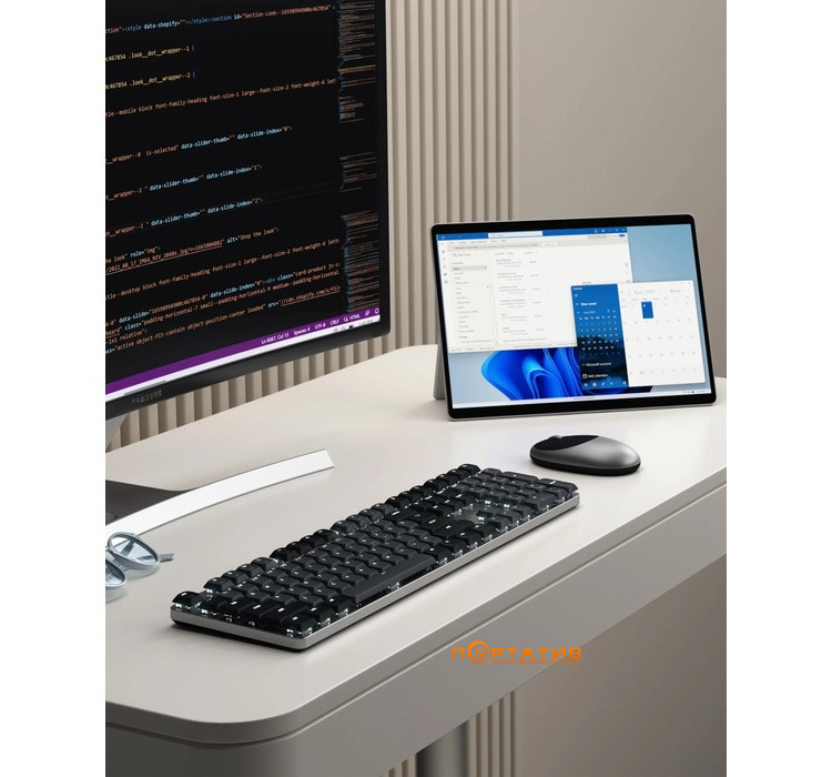 Клавиатура Satechi SM3 Slim Mechanical Backlit Bluetooth Keyboard Dark UA (ST-KSM3DK-EN)