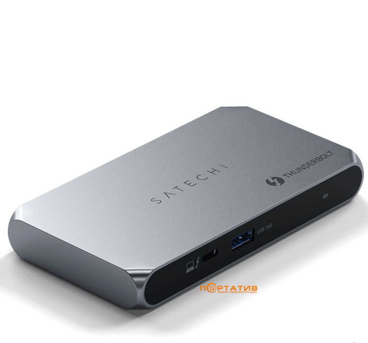 Хаб Satechi Thunderbolt 4 Slim Hub Pro Space Gray (ST-HT4SHM-EU)