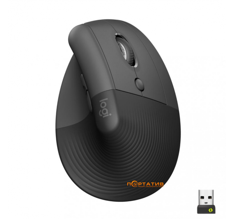 Мишка Logitech Lift Vertical Ergonomic Mouse Graphite (910-006473)