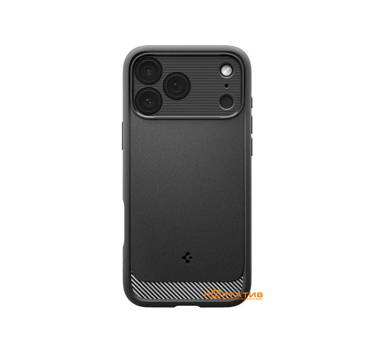 Чехол Spigen iPhone 17 Pro, Rugged Armor MagFit, Matte Black (ACS10329)