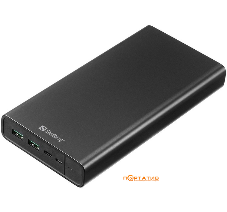 Внешний аккумулятор Sandberg 38400mAh 100W Type-C PD, 2хUSB (420-63)