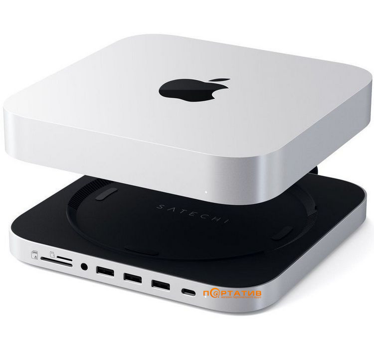 Док-станция Satechi Stand and Hub For Mac Mini / Studio With NVMe SSD Enclosure (ST-GMMSHS)