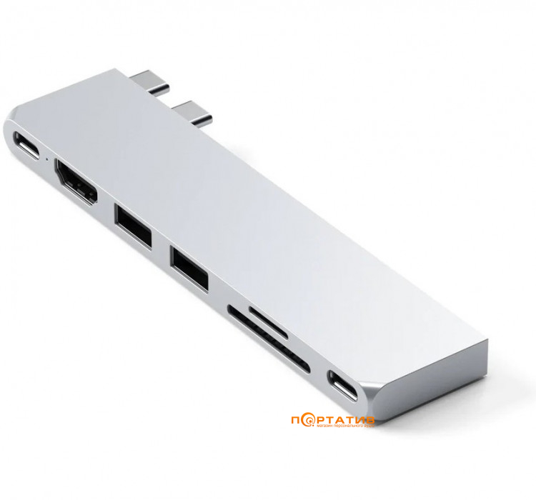 Satechi Aluminum USB-C Pro Hub Slim Adapter Silver (ST-HUCPHSS)