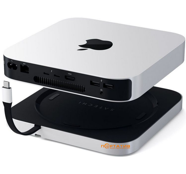 Док-станция Satechi Stand and Hub For Mac Mini / Studio With NVMe SSD Enclosure (ST-GMMSHS)