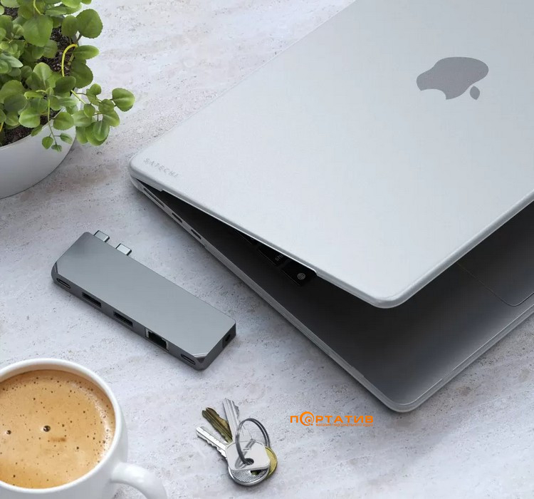 Чехол-накладка Satechi Eco-Hardshell Case Clear for MacBook Air 13.6