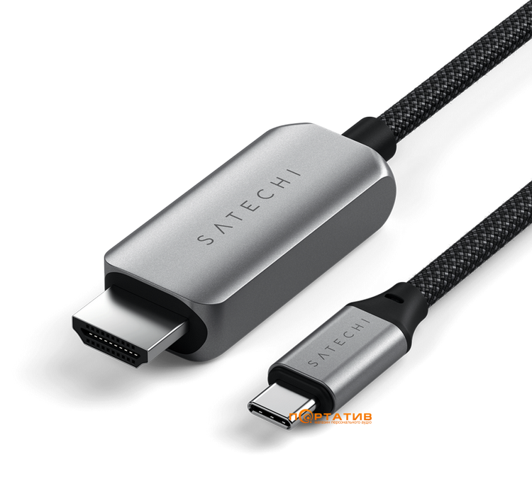 Satechi USB-C to HDMI 2.1 8K Cable Space Gray 1.8 m (ST-YH8KCM)