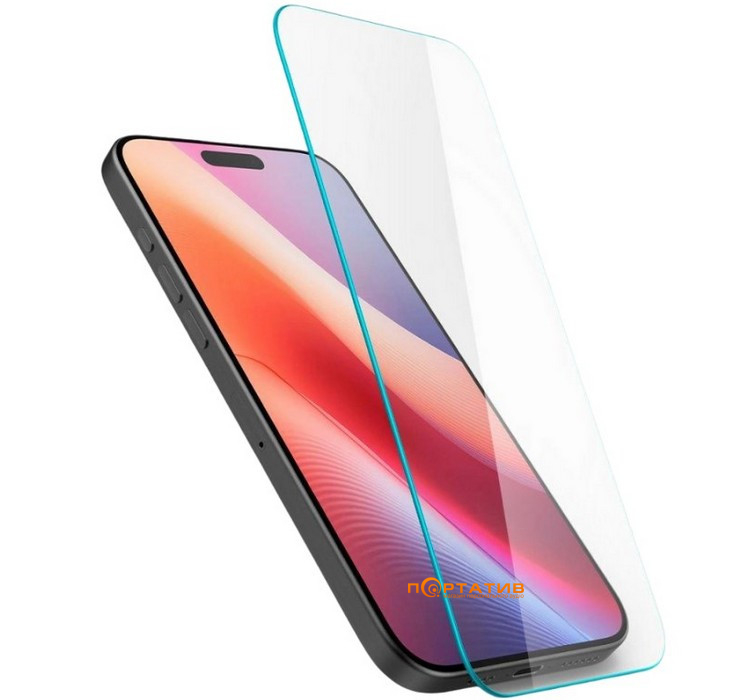 Захисне скло Spigen для Apple iPhone 16/15 Glas tR SLIM HD 1-Pack (AGL06910)