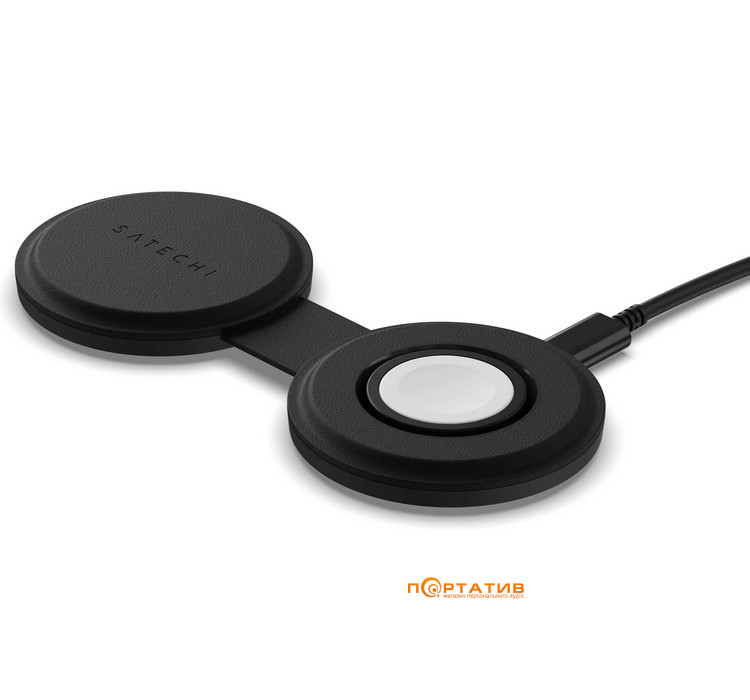 Беспроводное ЗУ Satechi OntheGo 2-in-1 Wireless Charger Black (ST-QTG21K)