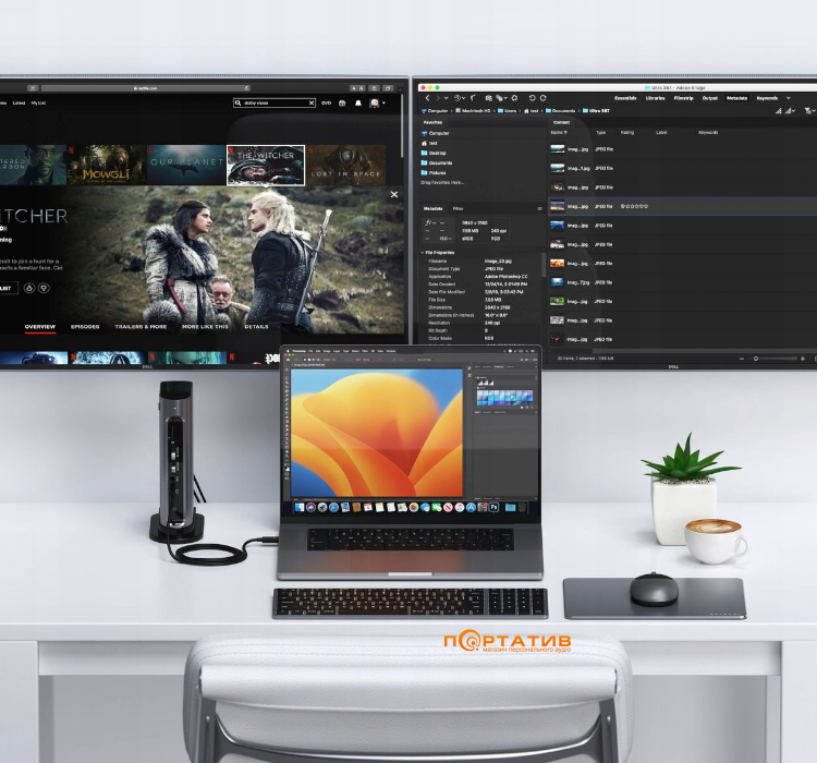 Док-станция Satechi Thunderbolt 4 Multimedia Pro Space Gray (ST-DT4PMM-EU)