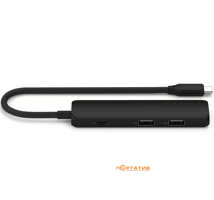 Хаб Satechi 4-in-1 USB-C Slim Multiport 4K Black (ST-P4SK)