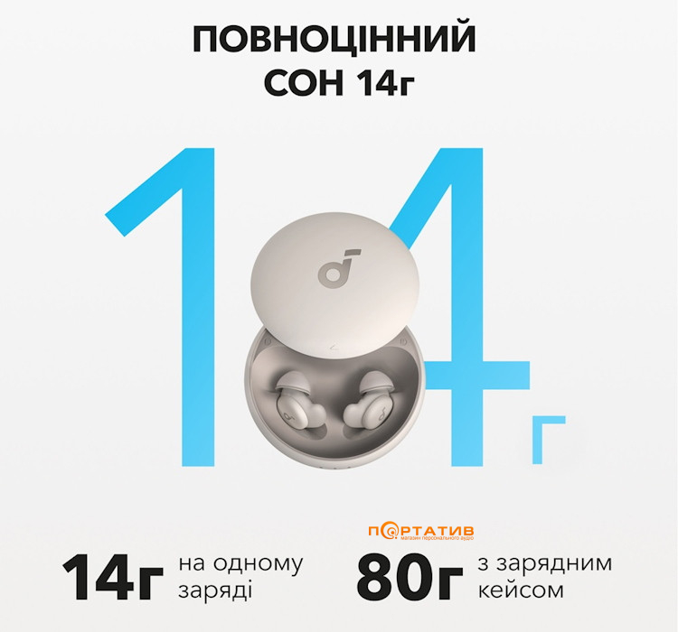 Навушники для сну Anker SoundCore Sleep A20 Off White (A6611G21)