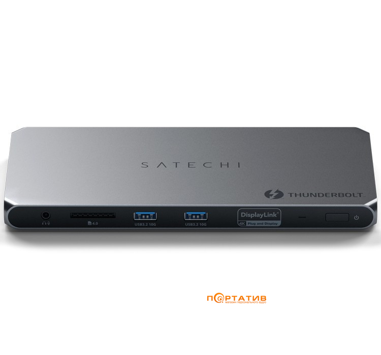 Док-станция Satechi Thunderbolt 4 Docking Station with DisplayLink Space Gray (ST-DT4MDM-EU)