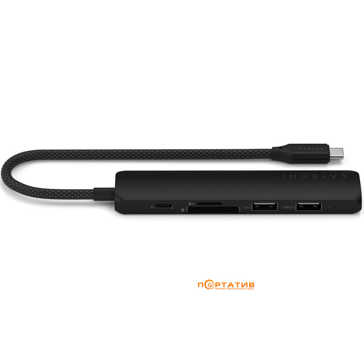 Хаб Satechi 6-in-1 USB-C Slim Multiport 4K Black (ST-P6SK)