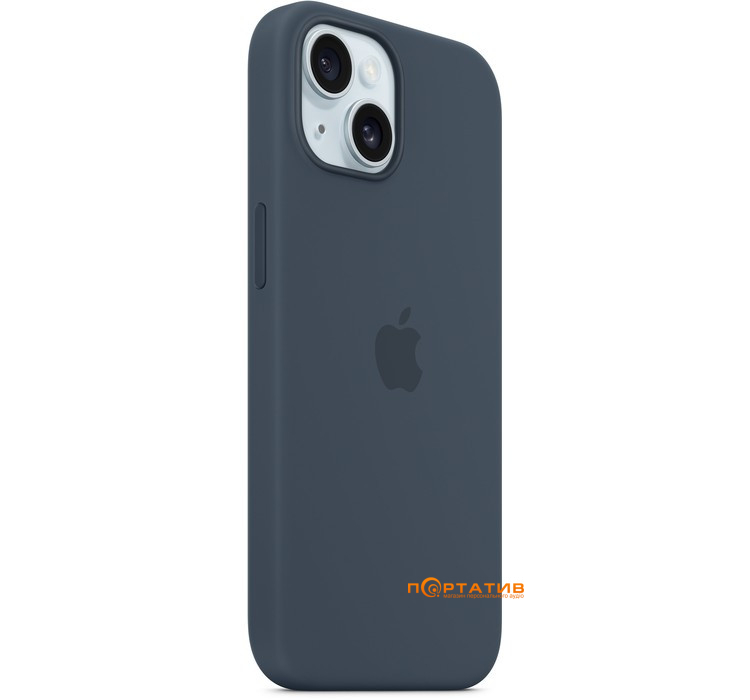 Чохол SoftCase iPhone 15 Silicone Case with MagSafe and Animation Storm Blue