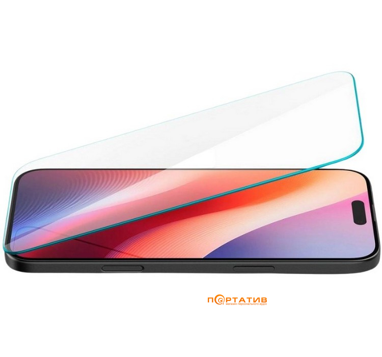 Захисне скло Spigen для Apple iPhone 16/15 Glas tR SLIM HD 1-Pack (AGL06910)