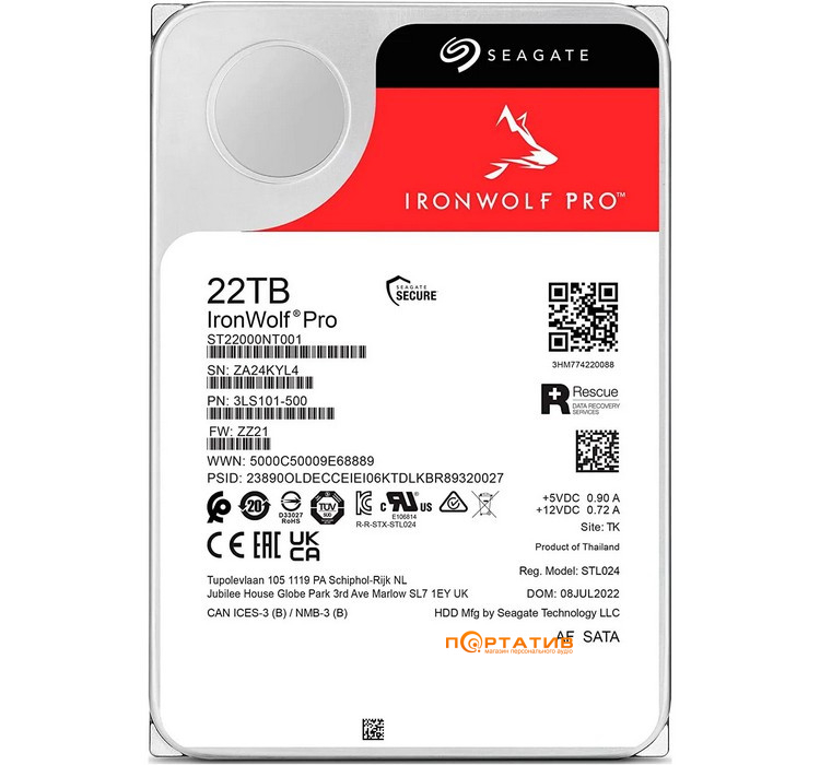 Жесткий диск Seagate IronWolf Pro 22TB (ST22000NT001)