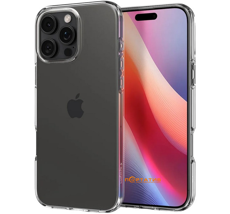 Чехол Spigen для Apple iPhone 16 Pro, Liquid Crystal, Crystal Clear (ACS08112)