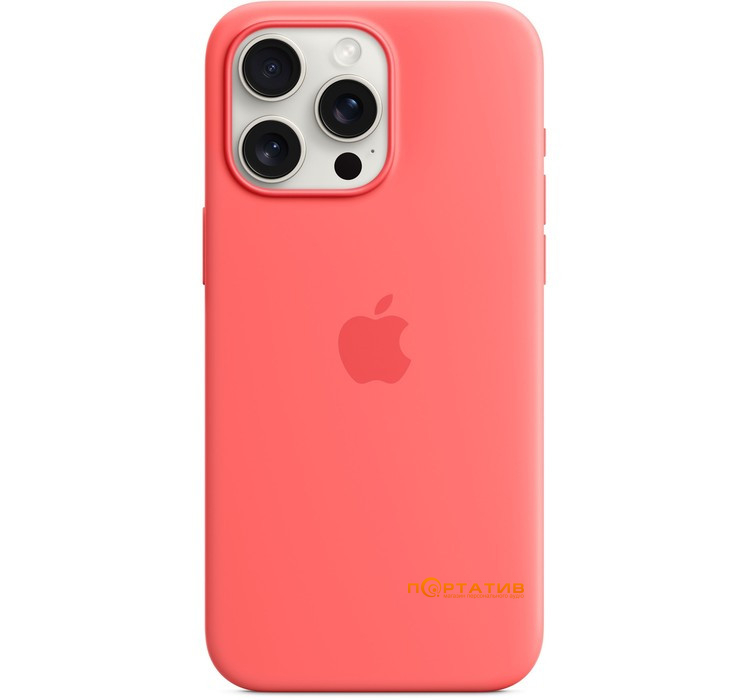 Чохол SoftCase iPhone 15 Pro Max Silicone Case with MagSafe and Animation Guava