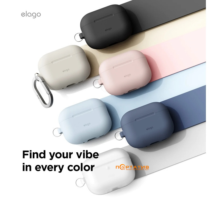 Чохол Elago Silicone Hang Nightglow Blue for Airpods Pro 3rd Gen (EAPP3SC-HANG-LUBL)