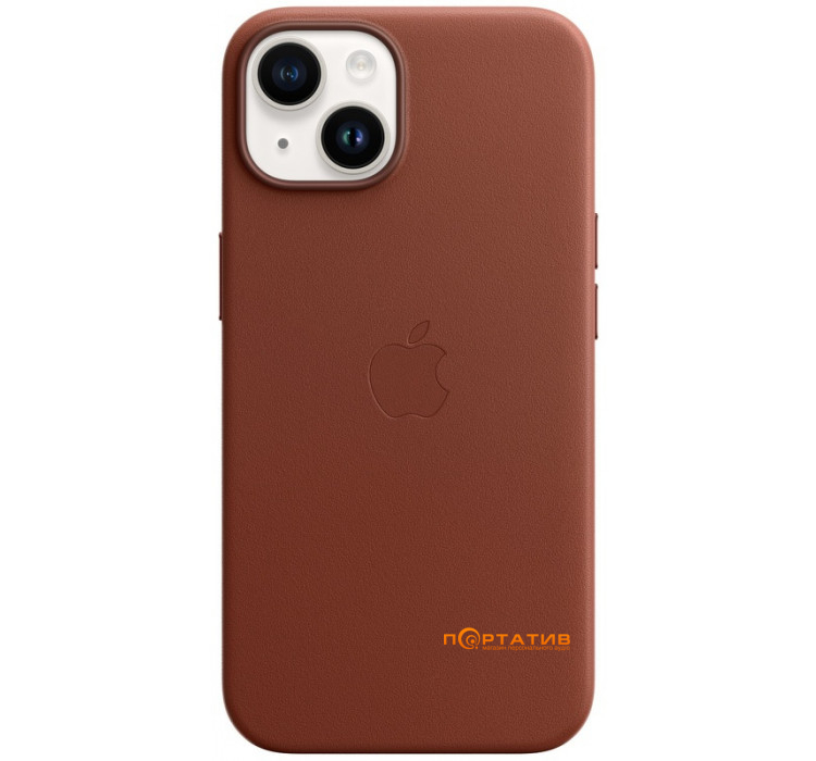SoftCase iPhone 14 Leather Case with MagSafe Umber