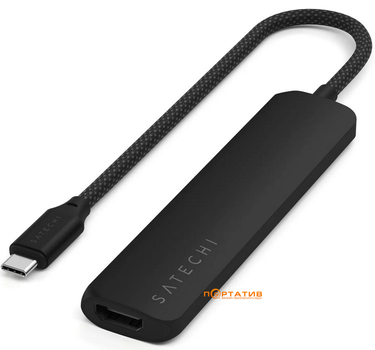 Хаб Satechi 6-in-1 USB-C Slim Multiport 4K Black (ST-P6SK)