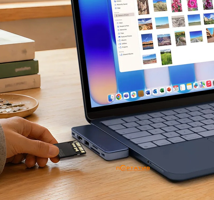 Хаб Satechi USB-C Snap Hub Multiport Indigo (ST-HUSNB)