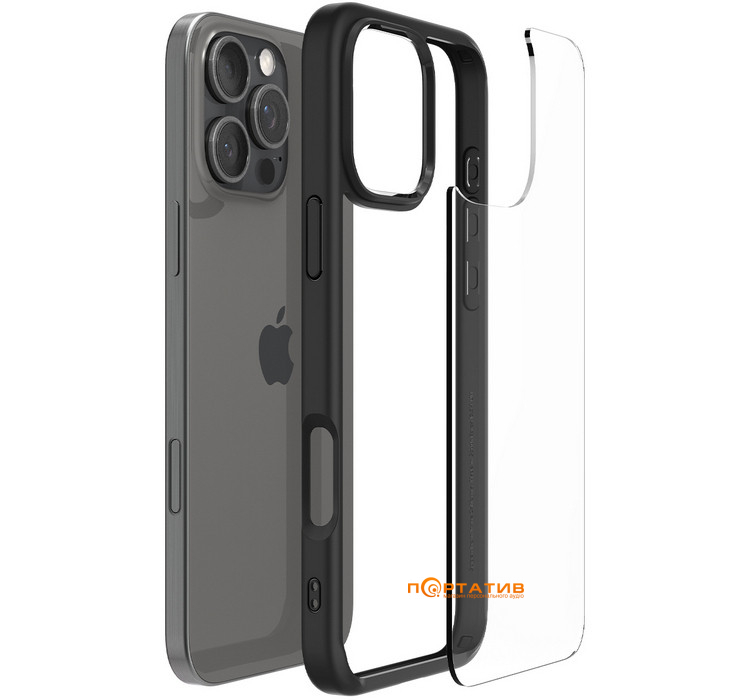 Чохол Spigen для Apple iPhone 16 Pro, Ultra Hybrid, Matte Black (ACS08125)