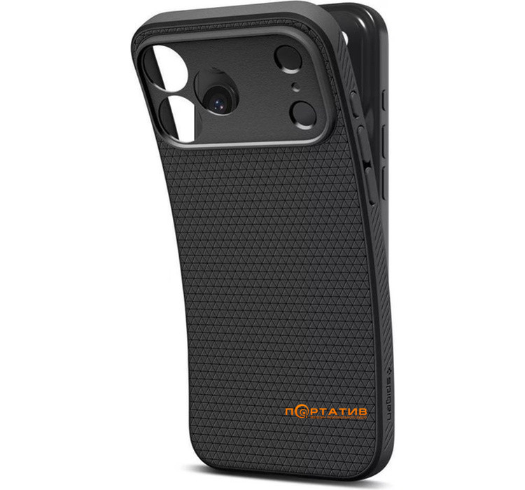 Чехол Spigen iPhone 17 Pro Max, Liquid Air, Matte Black (ACS10265)