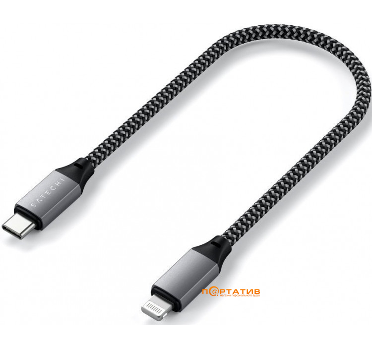 Satechi USB-C to Lightning Cable 25 cm Space Gray (ST-TCL10M)