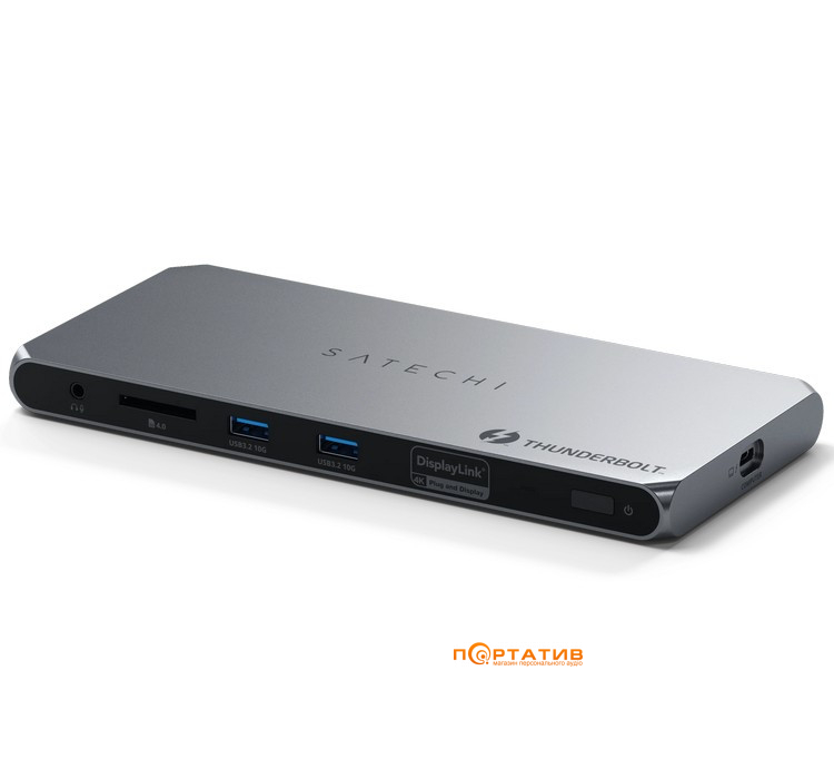 Док-станция Satechi Thunderbolt 4 Docking Station with DisplayLink Space Gray (ST-DT4MDM-EU)
