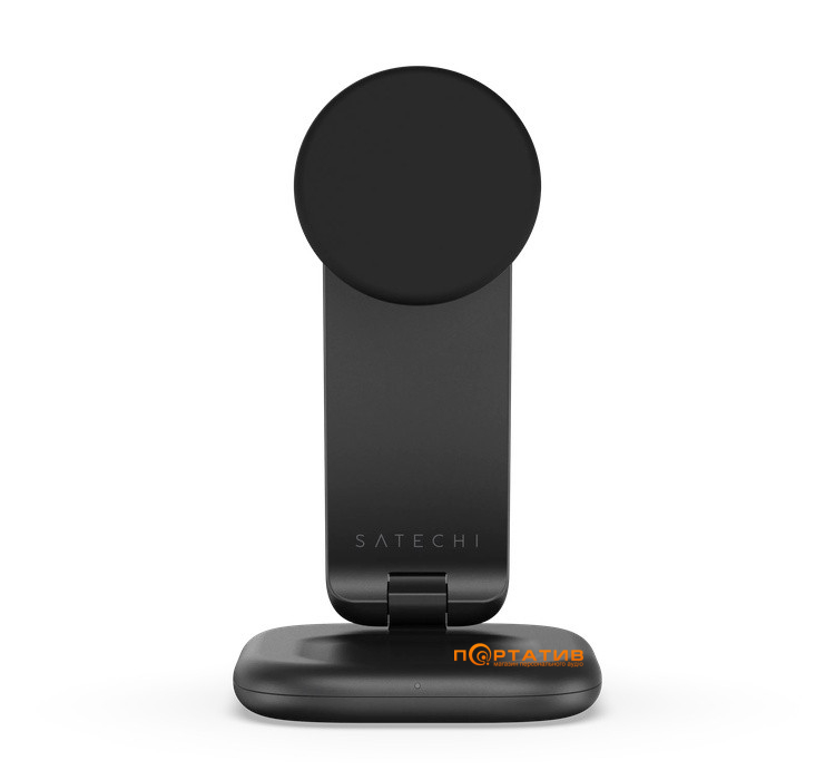 Зарядний пристрій Satechi 3-in-1 Foldable Qi2 25W Stand Space Gray (ST-Q25F31C-EA)