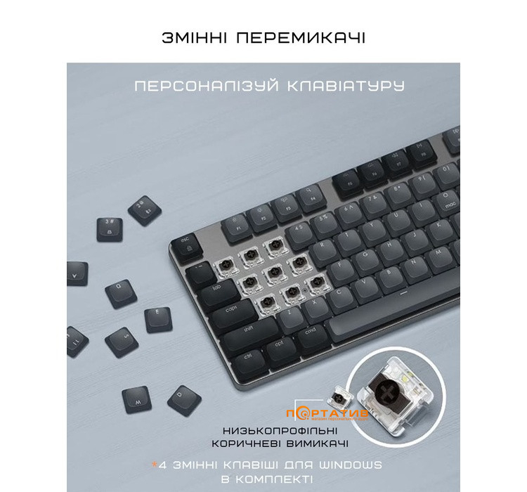 Клавиатура Satechi SM3 Slim Mechanical Backlit Bluetooth Keyboard Dark UA (ST-KSM3DK-EN)
