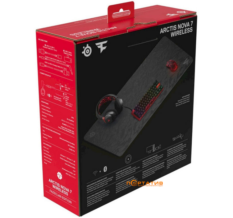 Ігрова гарнітура SteelSeries Arctis Nova 7 Wireless Faze Clan (61556)