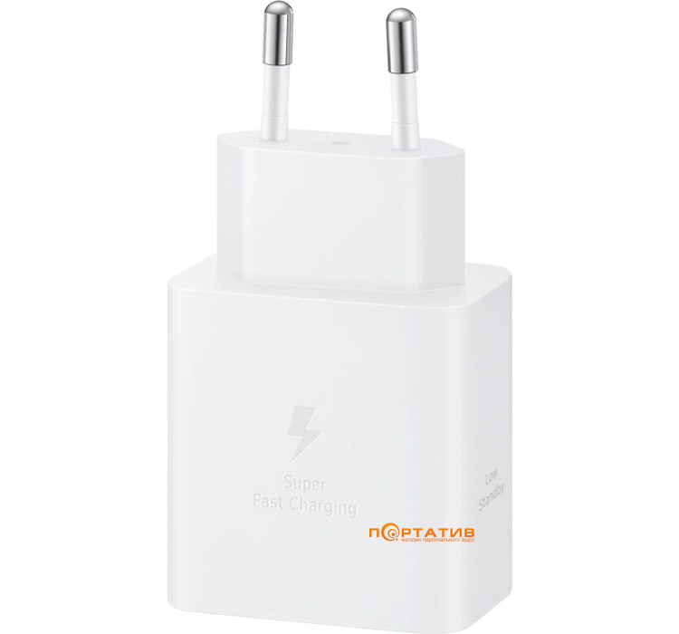 Мережевий зарядний пристрій Samsung 45W Compact Power Adapter with Type-C Cable White (EP-T4511XWEGEU)