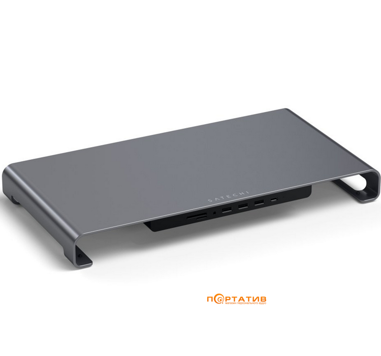 Satechi Aluminum USB-C Monitor Stand Hub XL Space Gray (ST-UCSHXLM)