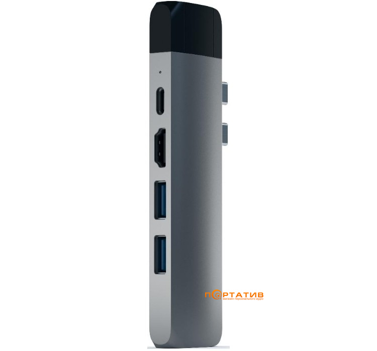 Satechi Aluminum Type-C Pro Hub Adapter with Ethernet Space Gray (ST-TCPHEM)