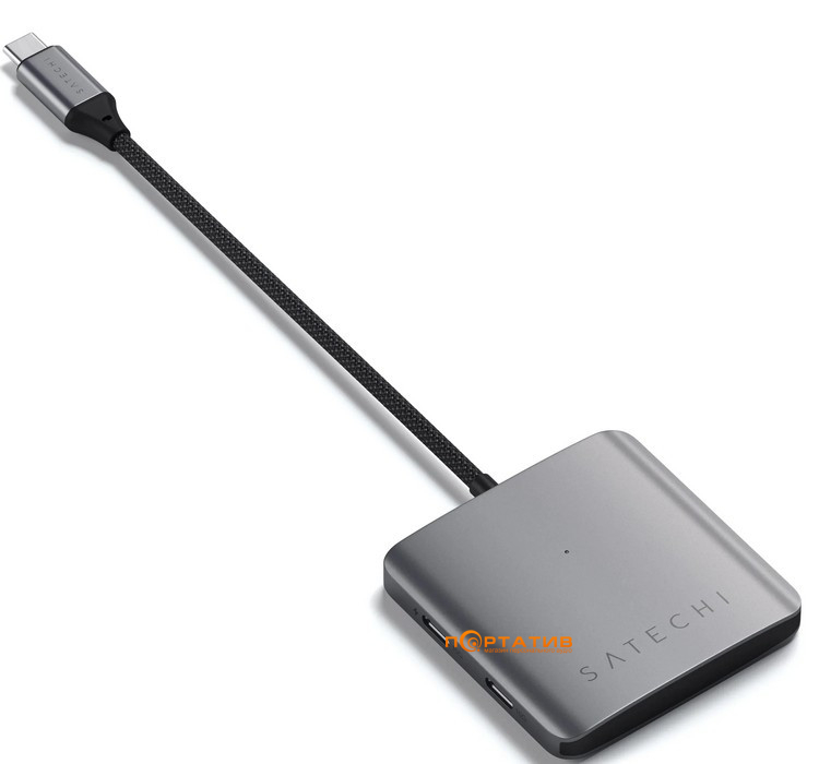 Хаб Satechi 4-Port USB-C with PD Space Grey (ST-H4CPDM)